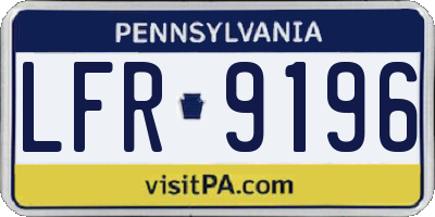 PA license plate LFR9196