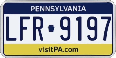PA license plate LFR9197
