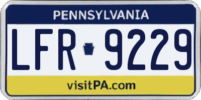 PA license plate LFR9229