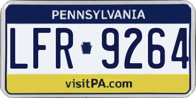 PA license plate LFR9264