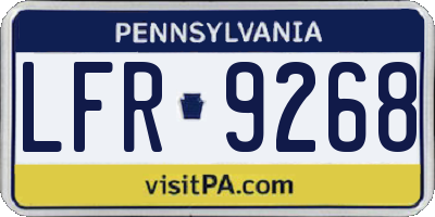 PA license plate LFR9268