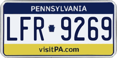 PA license plate LFR9269