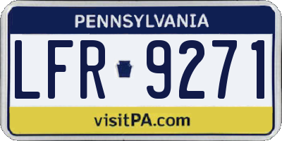 PA license plate LFR9271