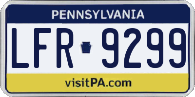 PA license plate LFR9299