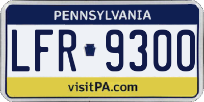 PA license plate LFR9300