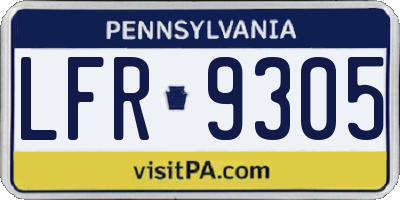 PA license plate LFR9305