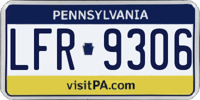 PA license plate LFR9306