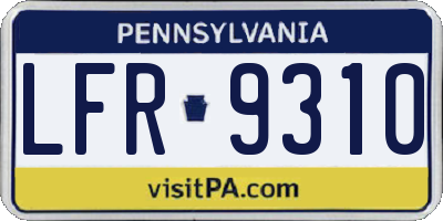 PA license plate LFR9310