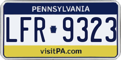 PA license plate LFR9323