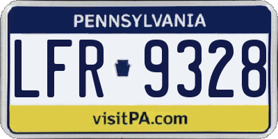 PA license plate LFR9328