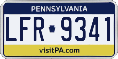 PA license plate LFR9341