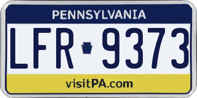 PA license plate LFR9373