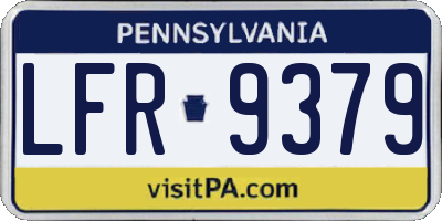 PA license plate LFR9379