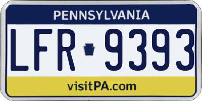 PA license plate LFR9393