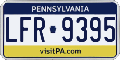 PA license plate LFR9395