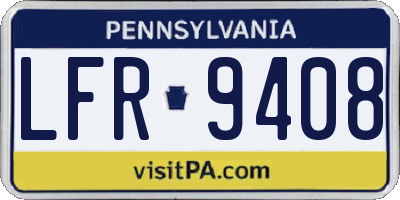 PA license plate LFR9408