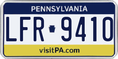 PA license plate LFR9410