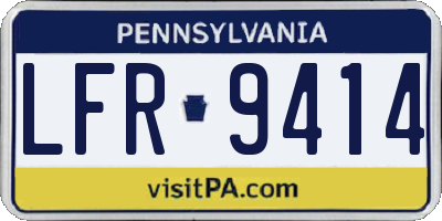 PA license plate LFR9414
