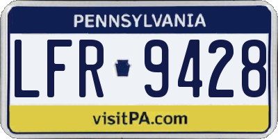 PA license plate LFR9428
