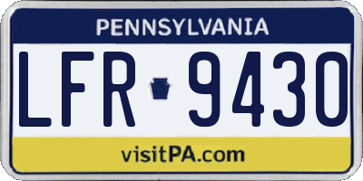 PA license plate LFR9430