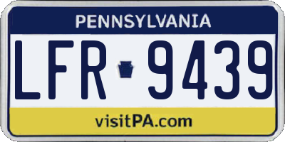 PA license plate LFR9439