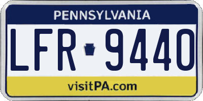 PA license plate LFR9440