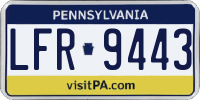 PA license plate LFR9443