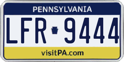 PA license plate LFR9444