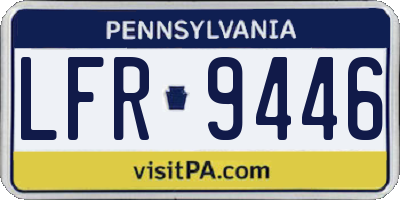 PA license plate LFR9446