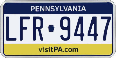PA license plate LFR9447