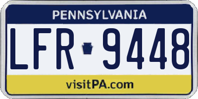 PA license plate LFR9448