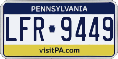 PA license plate LFR9449
