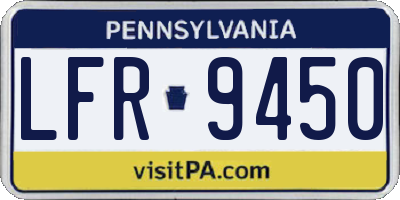 PA license plate LFR9450