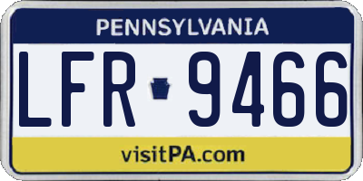 PA license plate LFR9466