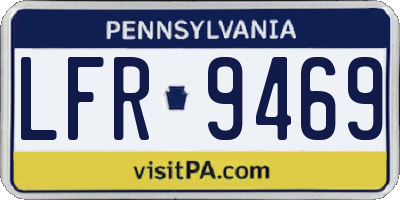 PA license plate LFR9469