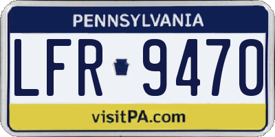 PA license plate LFR9470