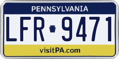 PA license plate LFR9471