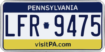PA license plate LFR9475