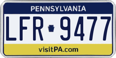 PA license plate LFR9477