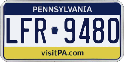PA license plate LFR9480