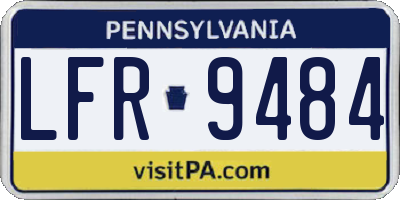 PA license plate LFR9484