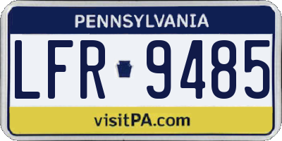 PA license plate LFR9485