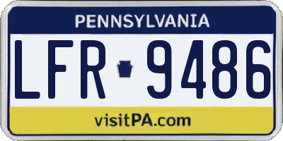 PA license plate LFR9486