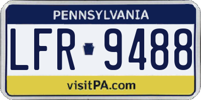 PA license plate LFR9488
