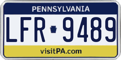PA license plate LFR9489