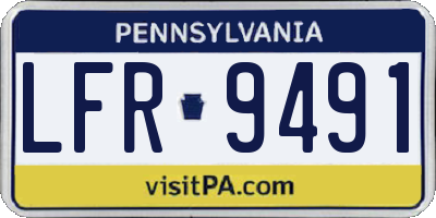 PA license plate LFR9491