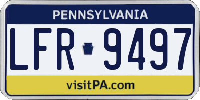PA license plate LFR9497