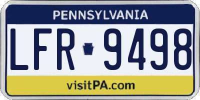 PA license plate LFR9498