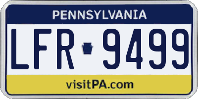 PA license plate LFR9499