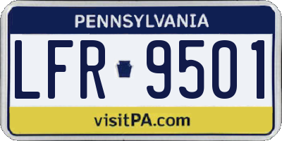 PA license plate LFR9501